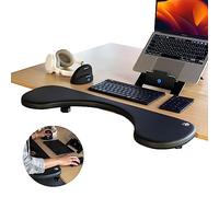 R-Go Tools Repose-poignet Armlehne – Ergonomique, mousse souple, à pinces – Noir