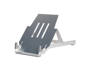 R-Go Support Ordinateur Portable, Aluminium Laptop Stand Réglable Bureau, Support pc Portable Pliable, pour MacBook Pro/Air, Dell, HP, Samsung, Lenovo (10/17-22 Pouces), Ergonomique, Argenté