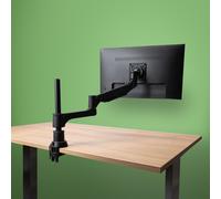 R-Go Tools Bras d'écran R-Go Caparo, bras d'écran réglable avec vérin à gaz, 100% circulaire, capacité de charge de 3 à 9 kg, noir