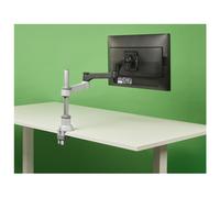 R-Go Bras d'écran unique Zepher kit de montage - argent mat