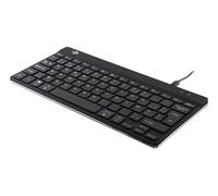 R-Go Tools Clavier ergonomique R-Go Compact Break, clavier compact avec logiciel de pause, AZERTY (BE), filaire, noir