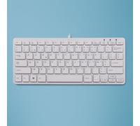 Clavier R-Go Tools R-Go Compact Clavier, AZERTY (BE), blanc, filaire - Clavier - USB - AZERTY - Belge - blanc