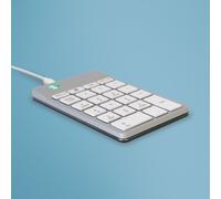 R-Go Tools Clavier R-Go Numpad Break, clavier numérique ergonomique avec logiciel de pause, filaire, blanc