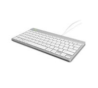 R-Go Tools Clavier ergonomique R-Go Compact Break, clavier compact avec logiciel de pause,QWERTY (US), Filaire, blanc