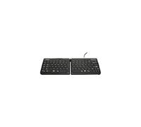 R-Go Tools Goldtouch Travel Go2 Ergonomic Clavier - Claviers (Standard, avec Fil, USB, QWERTY, Noir)