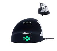 R-Go Tools HE Mouse, Design Ergonomique, Logiciel Anti-RSI, Souris Verticale pour gaucher, Moyen (Longueur de la Main 165-185 mm), pour Windows/Mac/Linux, Filaire RGOBRHESML