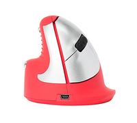Souris sans fil Bluetooth ergonomique pour gaucher R-Go He Sport (Gris/Rouge)