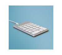 R-Go Tools Numpad Break Blanc : Clavier Numérique Ergonomique USB Filaire, Logiciel de Pause, Aluminium/Plastique, 87x139x10.5mm, Compatible Windows/macOS/Linux