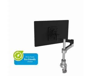 R-Go Tools R-Go Zepher 4 C2, Circulaire Bras simple écran, fixation bureau, adjustable, 0-8 kg, noir-argent, faible empreinte carbone