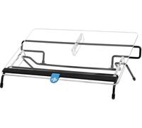 R-Go Flex Read Support de Documents, Porte Document, 6 réglages de Hauteur, Transparente, 453x315x105mm, Acrylique