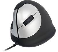 R-GO Tools RGOHELE Souris ergonomique USB Taille: M optique noir, argent 4 Boutons 1750 dpi ergonomi