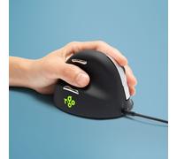 R-GO Tools RGOHELELA Souris R-Go HE ergonomique gauche USB grand modèle noir/argenté