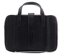 R-Go Tools Sacoche pour ordinateur portable R-Go Viva, cuir pleine fleur, support intégré, noir