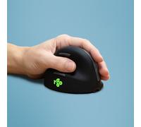 R-Go Tools Souris Ergonomique R-Go HE Break avec logiciel de pause, gaucher, moyen (longueur main 165-185 mm), bluetooth, noir