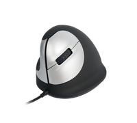 R-GO TOOLS Souris Laser R-Go Tools - USB - 4 Bouton(s) - Noir, Argenté - 1 Pack - Câble - 3400 dpi