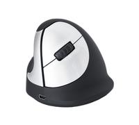 R-GO TOOLS Souris R-Go Tools HE - Fréquence radio - USB - 5 Bouton(s) - Noir - Sans fil - 1750 dpi - Roulettes avec frein