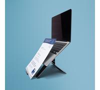 R-Go Tools Support pour ordinateur portable R-Go Riser Document, ergonomique, pliable et réglable avec porte-documents, noir