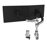 R-Go Tools Bras d'écran R-Go Zepher – réglable pour double moniteur, 100% circulaire, 8 kg, noir