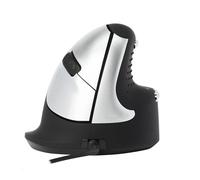 R-Go Tools Souris ergonomique RGOHE USB optique 4 boutons 3500 dpi noir/argent