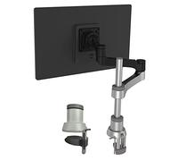 R-Go Bras d'écran unique Zepher - Kit de montage (bras de moniteur réglable) - pour Écran LCD - aluminium - argent mat - Taille d'écran : Jusqu'à 26" - montrable sur bureau Argent mat G