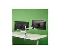 R-Go Tools Bras d'écran R-Go Zepher – réglable pour double moniteur, 100% circulaire, 8 kg, noir