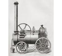 R. Hornsby and Son's Machine à vapeur double cylindre portable tirée d'une histoire concise de l'exposition internationale de 1862 publiée en 1862. Poster imprimé par Ken Welsh (35,6 x 43,2 cm)