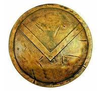 R.K GLOCAL ENTERPRISES Bouclier en métal médiéval 300 du roi spartiate Leonidas de calibre 18 en laiton antique (45,7 cm, laiton antique)