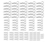 R Lot de 100 goupilles fendues droites en acier au carbone galvanisé pour tracteurs, machines, remorques, tondeuses à gazon et fixation industrielle