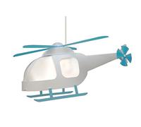 R&M Coudert Hélicoptère Lampe Suspension Enfant Blanc et Turquoise 55cm (L)