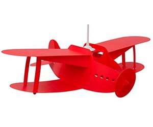 R&M Coudert Lampe de Plafond Suspension Chambre Enfant Avion Rouge