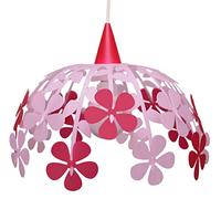 R&M Coudert Lampe Suspension Chambre Enfant Bouquet de Fleurs Rose et Framboise