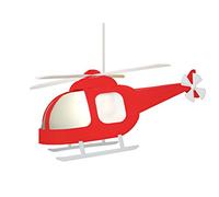 R&M Coudert Lampe Suspension Enfant Hélicoptère Rouge 55cm (L)