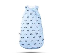 R&M ORIENT Gigoteuse pour bébé toutes saisons - Standard 100 Oeko-TEX - Confortable et respirante en 100 % coton biologique - Fermeture éclair latérale à double sens - TOG 2,5 (cactus bleu ; 70 cm,