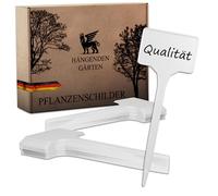 R&M Orient Lot de 60 Étiquettes pour Plantes Blanches - 15 cm de Long - À Planter pour Parterre, Herbes, Fleurs - Imperméables et Résistantes