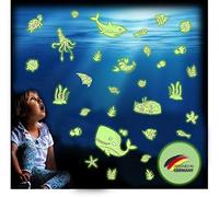 R&M Orient Lot de 81 autocollants lumineux fluorescents pour chambre de bébé, chambre d'enfant ou chambre à coucher (océan)
