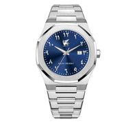 R&M ORIENT Montre pour Homme avec Chiffres Arabes - en Acier Inoxydable - Analogique - Quartz - Verre Saphir - Grande Montre pour Homme - Tendance - Étanche - avec Calendrier Arabe.