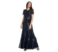 R&M Richards Robe Une Pièce À Manches Courtes et Paillettes Femme