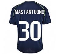 R.Madrid- Maillot 25/26 MASTANTUONO | Bleu marine avec détails citron | Tissu respirant | Coupe sportive | Idéal pour les fans, bleu, L taille unique