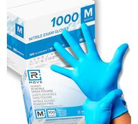 R MOVE 1000 gants en nitrile jetables taille M sans poudre, sans latex, hypoallergéniques, gant jetable nitrile bleu d'examen médical conforme à la norme EN455 (Taille M)