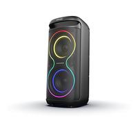 R-MUSIC - Blaster M - Enceinte High Power - Bluetooth, Lumières RGB, Mode karaoké, Poignée intégrée, Microphone Inclus, Support téléphone et Tablette intégré - Autonomie 7h
