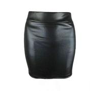 R&N FASHIONS Mini jupe crayon noire en similicuir fabriquée au Royaume-Uni - Style élégant - Style moulant chic - Léger - Taille haute - Tenue confortable et tendance, Noir , XXL