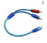 R¿Partiteur Audio De Voiture 2 Rca Femelle Vers 1 Rca M¿Le,Adaptateur De C¿Ble,Connecteur De Fil,Syst¿Me Audio De Voiture,Caisson De Basses,Haut-Parleur Portable - Type 1 Male To 2 Female