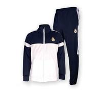 R ROGER'S Survêtement Real Madrid officiel de sport avec veste + pantalon bleu marine Produit officiel, Bleu marine et blanc, XXL