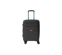 R Roncato Chariot aviateur en polypropylène, noir/bleu, S, Valise rigide, fabriquée en polypropylène, extensible, 4 roues pivotantes