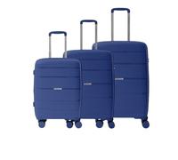R Roncato Ensemble de chariot aviateur fabriqué en polypropylène, bleu, SET(S+M+L), Valise rigide, fabriquée en polypropylène, extensible, 4 roues pivotantes
