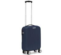 R Roncato FLIGHT Chariot rigide fabriqué en ABS, avec 4 roues jumelles et pivotantes, fermeture à combinaison tsa, 24 Deep Bleu, S, Trolley rigide avec 4 roues jumelles et pivotantes, fermeture à