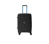 R Roncato Trolley AVIATOR fabriqué en polypropylène, Noir/bleu, moyen, Valise rigide, fabriquée en polypropylène, extensible, 4 roulettes pivotantes