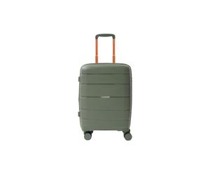 R Roncato Trolley AVIATOR fabriqué en polypropylène, vert/orange, S, Valise rigide, fabriquée en polypropylène, extensible, 4 roulettes pivotantes