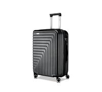 R Roncato Trolley FIBRA, extensible, Noir , M, Valise rigide, extensible, roues pivotantes