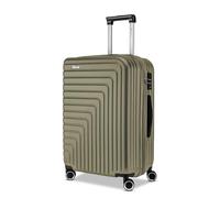 R Roncato Trolley FIBRA, extensible, vert militaire, L, Valise rigide, extensible, roues pivotantes